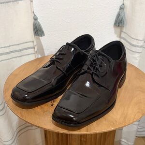 Giorgio Venturi Oxford Toe Black Dress Shoes